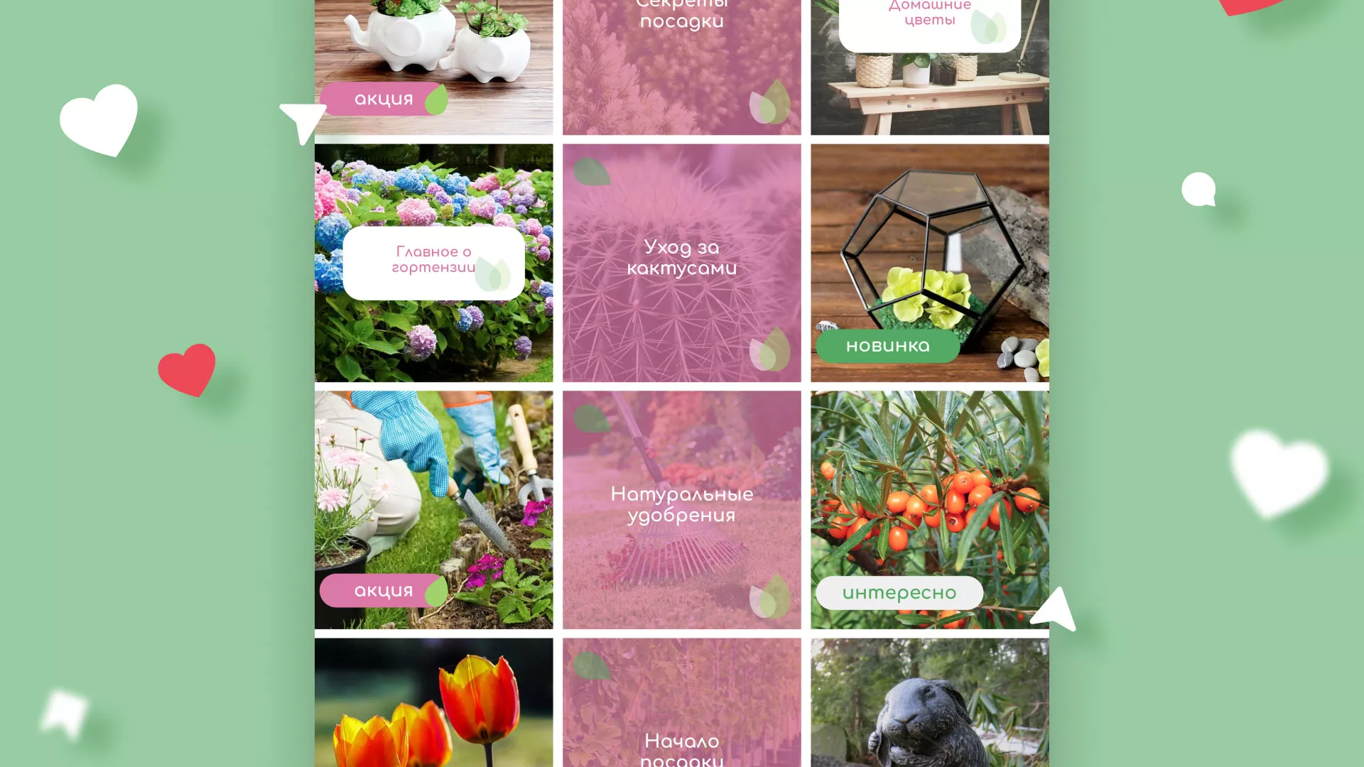 Разработка оформления профиля Instagram для магазина «Floraint» в Сурске