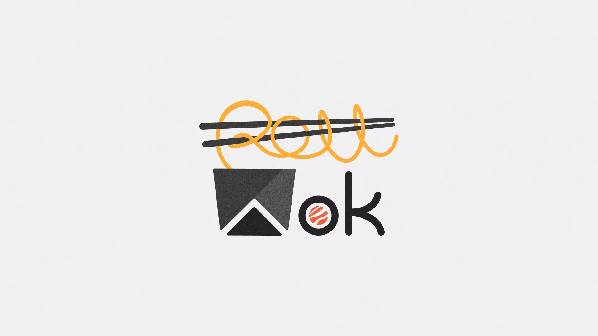 Разработка логотипа суши-бара «Roll Wok Club» в Сурске