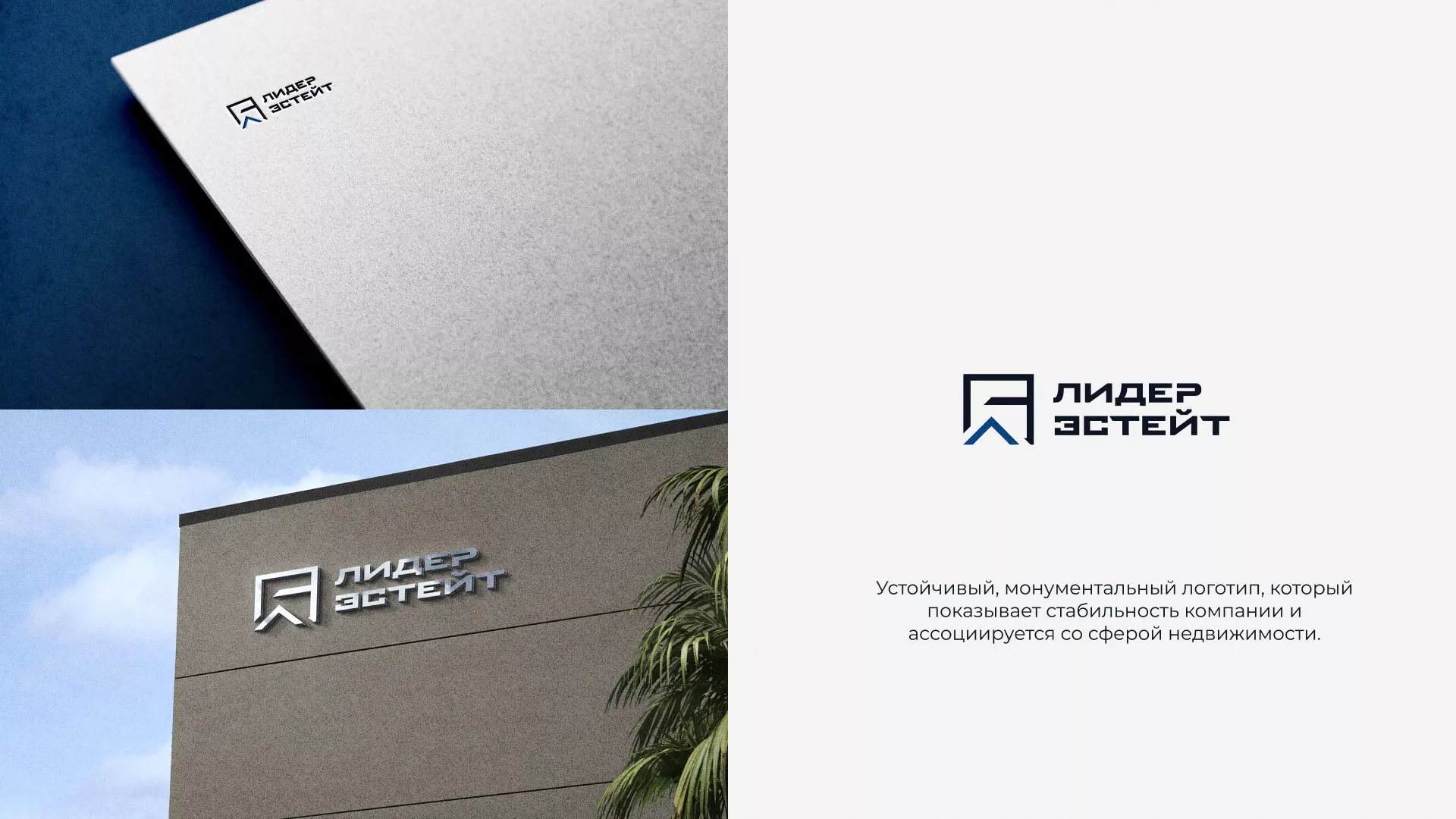 Разработка логотипа агентства недвижимости «Лидер Эстейт» в Сурске