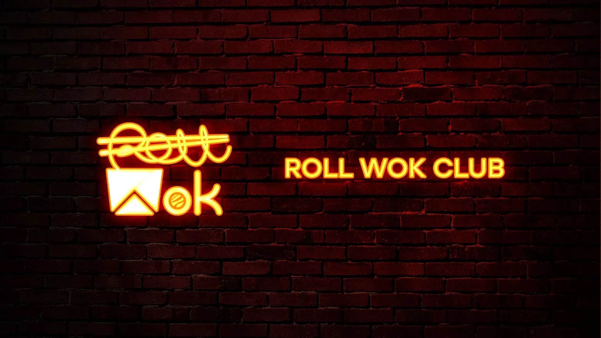 Разработка интерьерной вывески суши-бара «Roll Wok Club» в Сурске